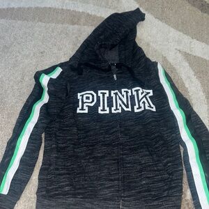 Vs pink zip up hoodie